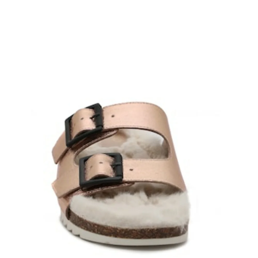 NWT Falon Slide Sandal Rose Gold Metallic Slip On Size Medium
